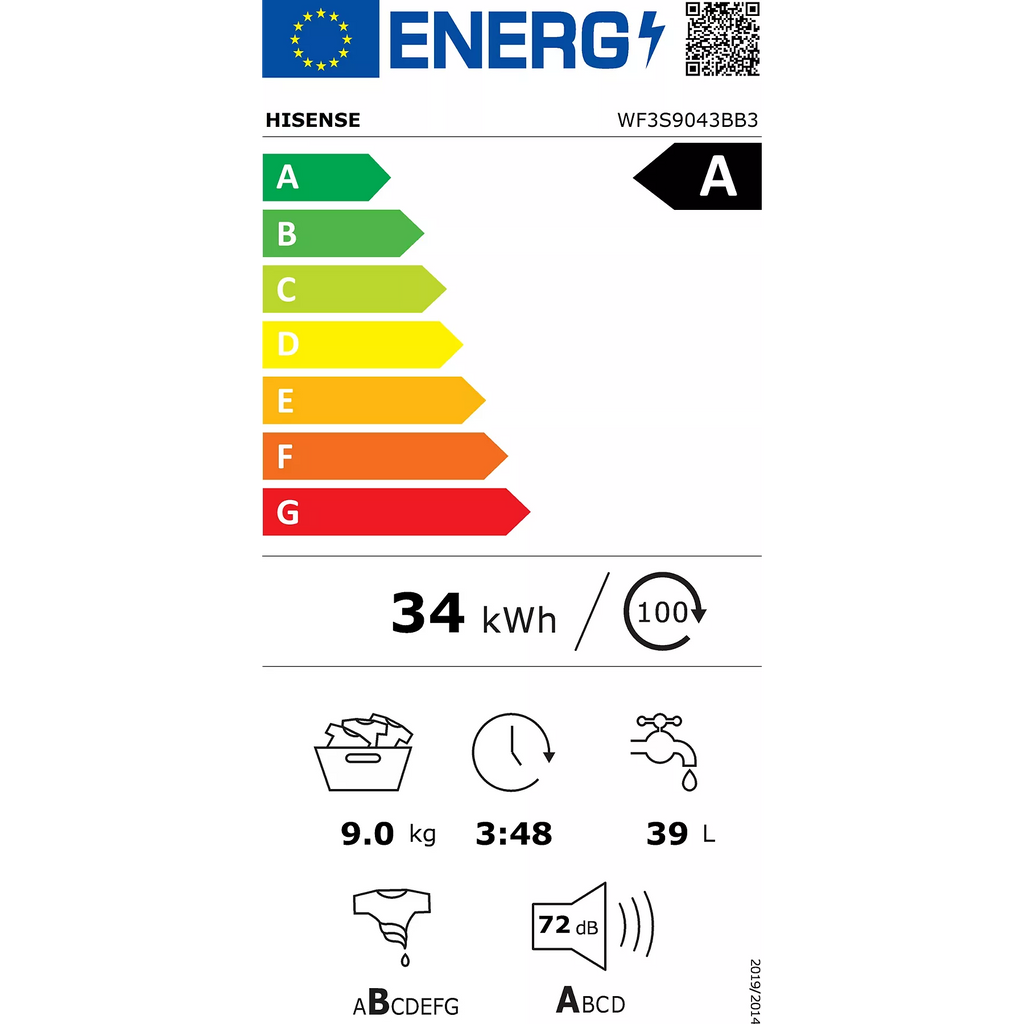 Lave linge hublot HISENSE